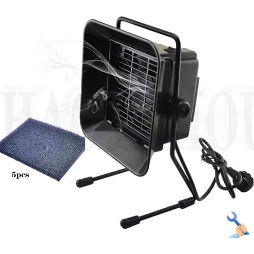 Professional 220V 493 Solder Iron Smoke Absorber Fume Extractor Air Filter Smoke Fan Welding Equipment AU Plug+ 5 PCS sponge