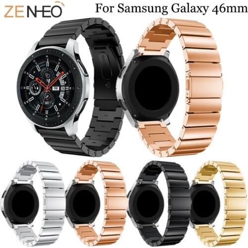 22mm Stainless Steel men women luxury band for Samsung Galaxy Watch 46mm S3 replacement strap for Huawei watch gt 2e Wristband