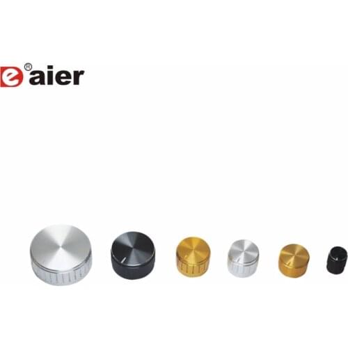 100PCS Aluminum Alloy Knob with 6mm Teeth Knurl Shaft Hole Diameter 15X17mm 17X17mm 30X17mm Size For Potentiometer