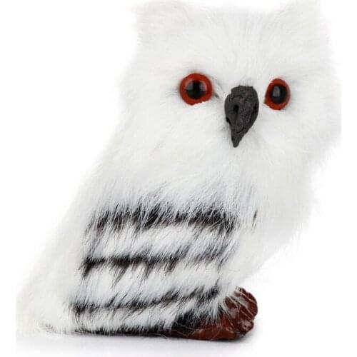 Owl Furry Christmas Ornament Decoration Adornment Simulation Xmas Night Yule Decorate Christmastime Embellish Home Favors