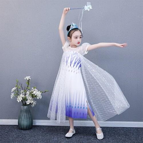Dots Snow 2 Cosplay Fancy Tutu Princess Children Birthday Party Prom Evening Infant Summer Dress Kids Vestidos Girls Clothes