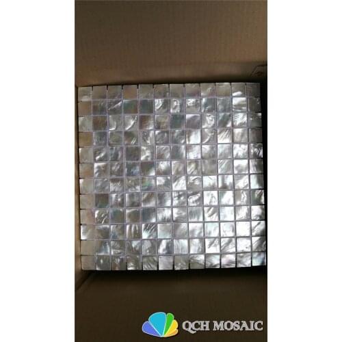 Whitelip mother of pearl mosaic tile for kitchen backsplash and bathroom 5pcs/lot 25x25chip size qch135
