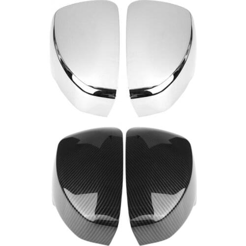 1 Pair Car Side Door Rearview Mirror Cover Trim Cap for Mitsubishi Eclipse Cross 2017-2018 Car Accessories Chrome/Carbon Fiber