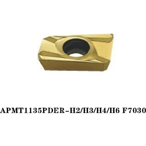 100% APMT APMT1135PDER H3 F7030 APMT1135PDER H4 APMT1135PDER-H6 Carbide Insert CNC lathe Insertion Milling Insert PDER Efficient
