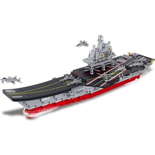 1059Pcs Fighting Airplane Carrier Ship Model Educational Building Blocks Toys For Kids 6Years DIY Birthday Present Small Bricks