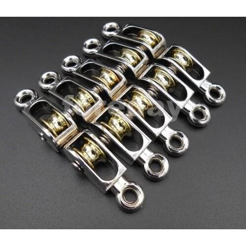 50PCS X NEW 36MM Zinc alloy Swivel Fixed Pulley Sheave Lift Hoist Rope Hanging Single 100KG 13MM 3.6CM 50PCS/LOT HQ * FD095X50