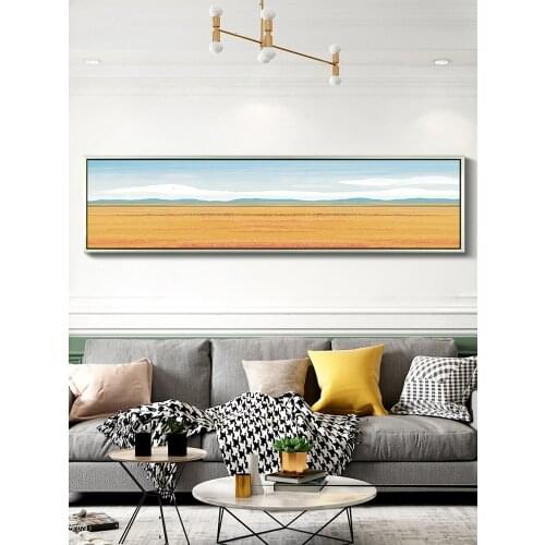 Pure abstract landscape, pastoral oil painting, canvas painting, living room, corridor, bar, decoration, house mural