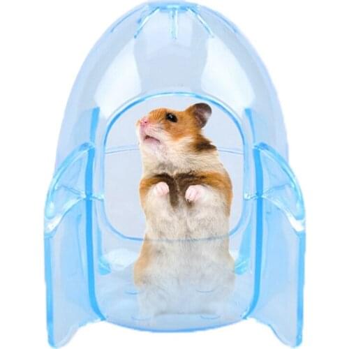 Small Animal Accessories Transparent Plastic Toilet And Bathroom For Hamster Guinea Pig Cute Hamster Bathroom For Bathing Sand