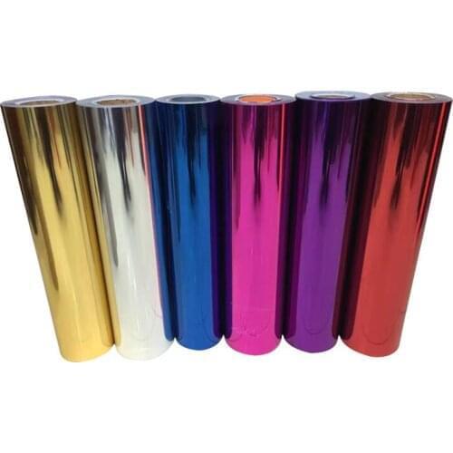 Free shipping 1 sheet 25cmx100cm Metallic Heat Transfer Vinyl Heat press machine Iron on Film HTV T-shirt DIY