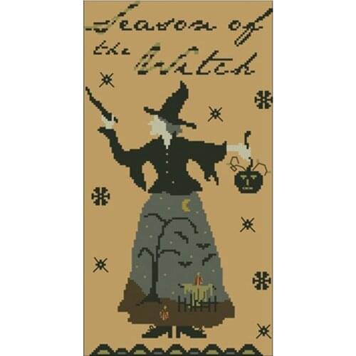 Black magic witch patterns Counted Cross Stitch 11CT 14CT DIY Chinese Cross Stitch Kits Embroidery Needlework Sets home decor