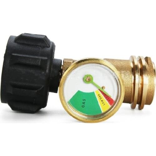Propane Tank Gauge Level Indicator Leak Detector Pressure Meter American Standard Thread QCC1 Connection for Gas Grill RV F7QC
