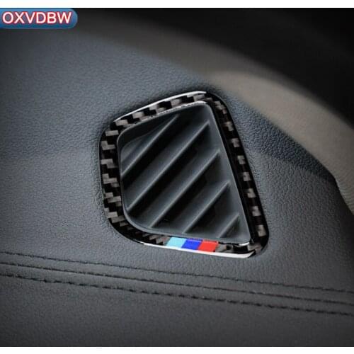 For BMW G30 5 Series 2018 Car Interior Accessories Carbon Fiber Refit Sticker AC Outlet Trim Air Outlet Frame Decoration