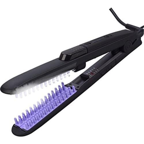 Electric Flat Iron Steam Hair Straightening Comb Smoothing Hairbrush Professional Ceramic Hair Straightener Brush Women Hot Comb