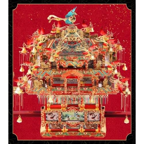 Curiosity DIY Bridal Sedan Chair Creative 3D Puzzle Metal Model Manual Jigsaw Educational Toy Gift Adult Kids Intellectual Devel