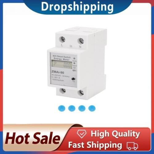 WIFI Remote control Power Meter Din Rail Single-phase Meter Tuya Smart Energy Meter 110-250V Switch Control Tuya/smart Life app