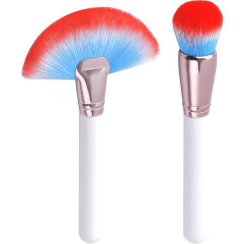 Single Fan Shape Makeup Brush Big Size Fan Loose Powder Concealer Blending Tool Make Up Brush Cosmetics Beauty Tools