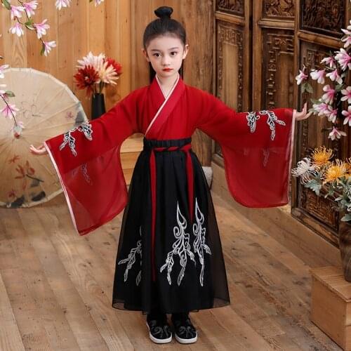 Chinese Vintage Clothing For Girls Hanfu Dress Kid Costume Princess Tang Suit Kids Chinese Traditional Dress Children Cosplay