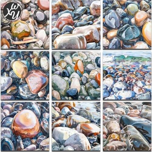 Cobblestone 5D Full Diamond Embroidery Pebble Diamond Painting Kits for Adults Cobble Cross Stitch Kits Diamond Painting Fantasy