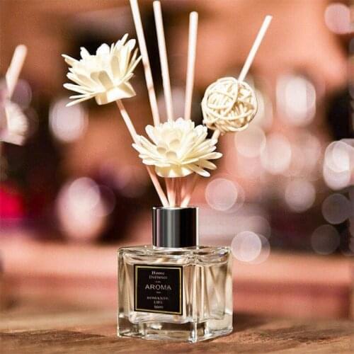 5 Piece Set 250ml Fire Free Essential Oil Home Bedroom Long Lasting Cane Fragrance Glass Ornament Toilet Deodorant Air Freshener