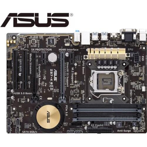 ASUS Z97-K R2.0 original MAINBOARD boards LGA 1150 DDR3 i7 i5 i3 CPU 32G SATA3 USB2.0 UBS3.0 Z97 USED desktop motherboard
