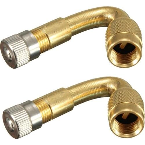 Pairs 45 Degree Tyre Valve Extension Adaptor Motorcycle Car Tire Stem Extender