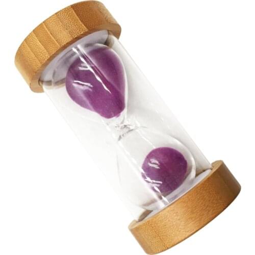 1/25 Minutes Bamboo Frame Sand Timer Hourglass Home Decor
