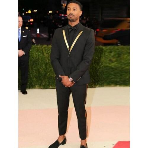 Customize Slim Fits Groom Tuxedos Handsome Black Men‘s Evening Dress Cocktail Business Suits (Jacket+Pants+Bow Tie) W:784