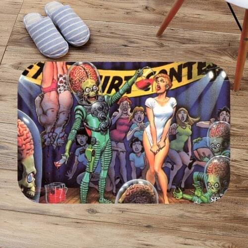 Anti-slip Door Mats Mars Attacks Bathroom Shower Carpet Custom Bath Mat Soft Flannel DIY Doormat Absorbent Floor Rugs