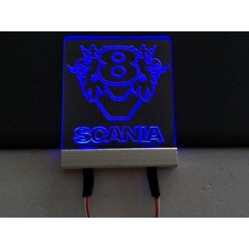 RC scania truck led V8 logo marker lamp light suit for tamiya 1/14th scale rc scania r620 56323 r470 tractor trailer truck