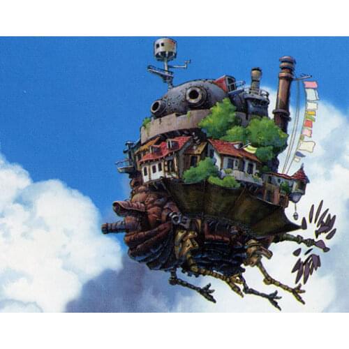 Hayao Miyazakis Series Of Flying Versions Of Hals Mobile Castle Paper Model Toy