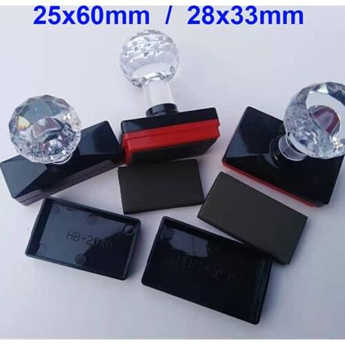 30pcs 25x60mm 28x33mm photosensitive seal stamp Self inking stamps Flash Stamp Shell Photosensitive Material Selfinking Stamping