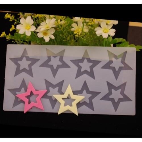DIY 3D Star Shape Silicone Mold Cake Decorating Tools SugarCraft Cupcake Chocolate Mould Decor Muffin Pan Pastry Baking Stencil