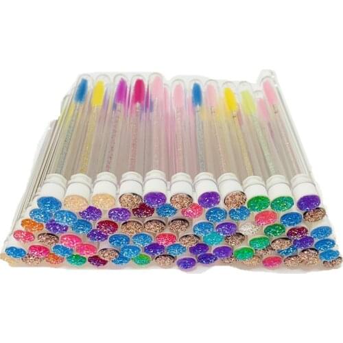 Reusable eyebrow brush tube disposable eyelash brush eyebrow brush for Eyelash Extension Make up replaceable Tube