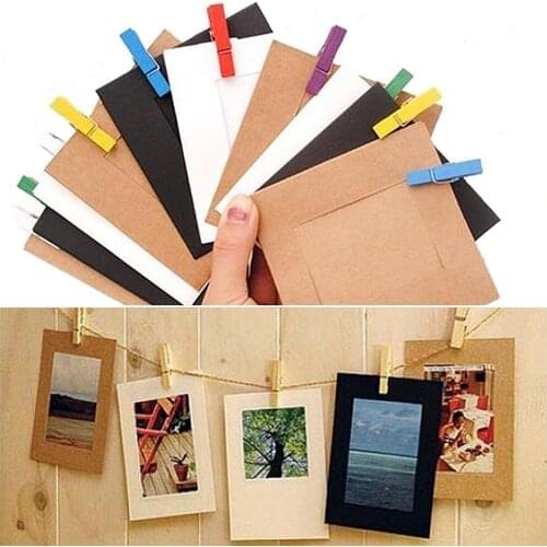 10 Pcs Paper Photo Flim Frames Wall Picture Album DIY Hanging Rope Camp Decor