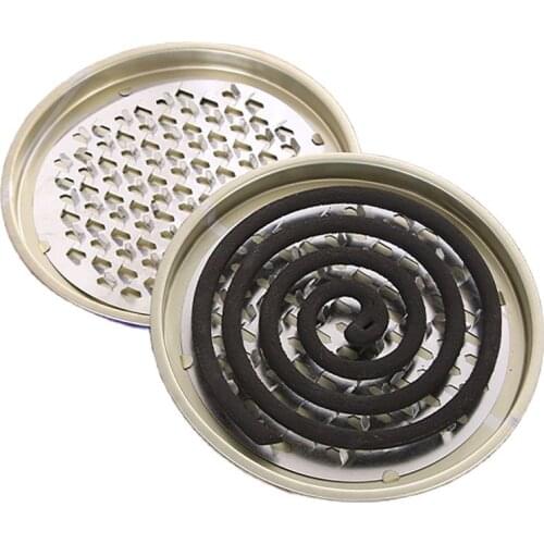 2pc stainless steel incense coil tray mosquito burner Repellant Holder Round sawtooth mesh bracket Home Decor Garden Supplies