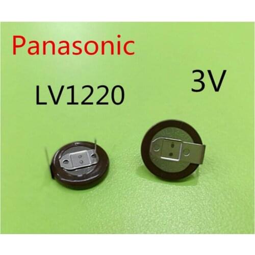 20pcs/lot Panasonic VL1220 3V 18mah Lithium Battery Rechargeable Button Batteries Cell with welding foot 180 degrees VL1220/HFN