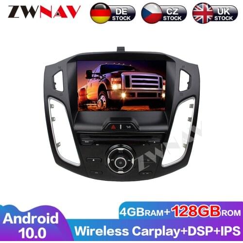 4+128GB Android 10 screen Car Multimedia DVD Player For Ford Focus 2015-2018 BT GPS Navi Auto Video Radio Audio Stereo Head unit