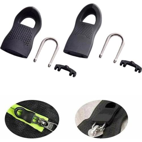 5Pcs Universal Lock Buckle Detachable Zipper Puller Set For Repair Bag Coat Clothes Pull Pendant Supplies Sewing Accessories New