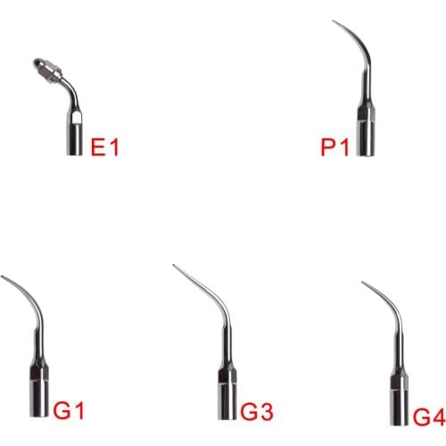 5-Pcs Dental Ultrasonic Scaler Tips fit Satalec/DTE Handpiece 5 Type (PD1+ED1+GD1+GD3+GD4)