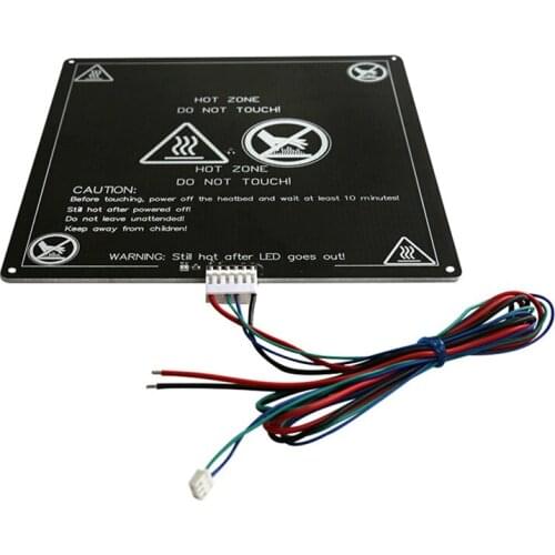 Aluminum Heatbed 12V Black MK3 Hotbed MK2B & MK2A Print Build Plate with Cable for Mendel RepRap I3 3D Printer Hot Bed