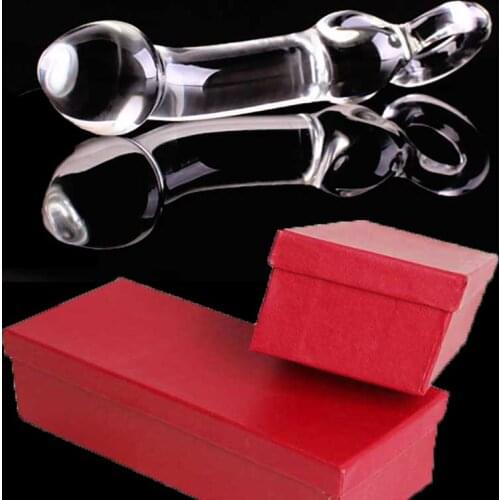 18.5CM Length Glass Dildo fake penis Sex Toys Anal butt plug Adult Sex products for female male masturbation for Women