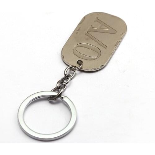 ACG Anime Series Gangsta Keychain Gina Paulklee Twilight A/O S/5 Nico Logo Cosplay Mercenary Dog Tag Two Pendant Keyring