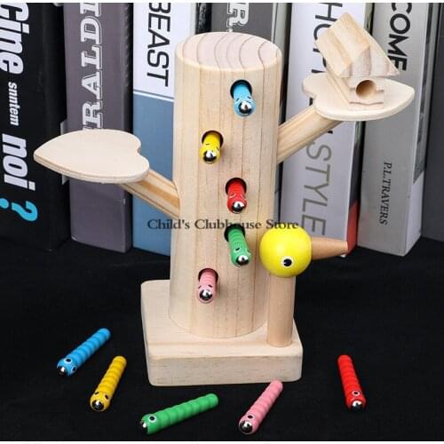Woodpecker Catching Insects Game Intelligence Development Early Education Educational Children Magnetic Wooden Toys