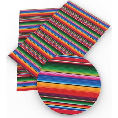 David angie 20*33cm rainbow stripe faux artificial Synthetic leather fabric,DIY Garment Knotbow Bags Decoration Crafts,1Yc3819