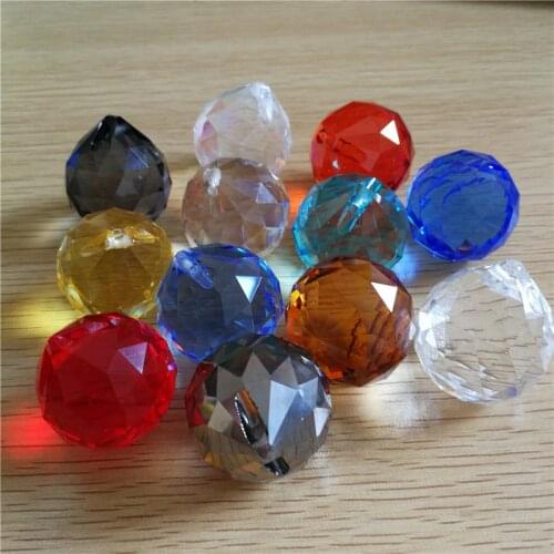 30mm Crystal Chandelier Ball 10pcs/Lot Glass Prism Pendant For Home Party Wedding Decoration