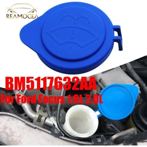 Reamocea Windshield Wiper Washer Fluid Reservoir Cover Water Tank Bottle Lid Cap Fit For Ford Focus Escort 1.6L 2.0L BM5117632AA