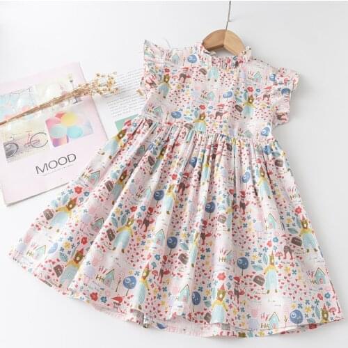 Menoea Girls Summer Dresses 2021 New Arrivals Children Summer Sleeveless Flower Casual Dress Girls Party Dresses for Birthday