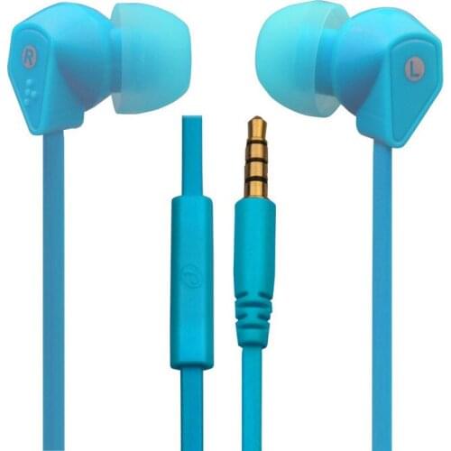 Mobile Phone Headset with Microphone Wholesale Subwoofer In-Ear Noodle Line Control Mobile Phone Headset