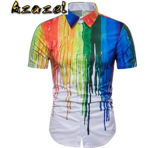Mens Tops 2020 summer new cotton Round neck short sleeve shirt men fashion 3D printing trends fitness shirt free shipping