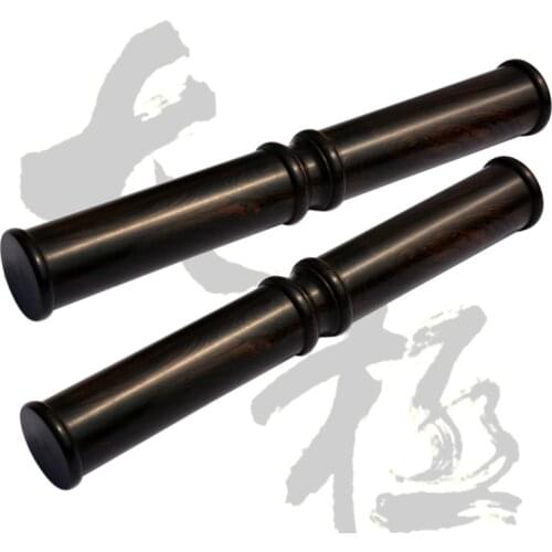 Natural Polished Smooth Not Paint Tai Chi Stick Ebony Tai Chi Ruler Hard Wood Diameter 50mm Length 34CM 800G
